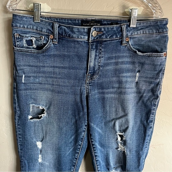 Lucky Brand Lolita Skinny Ankle Distressed Denim Jeans - Picture 3 of 12